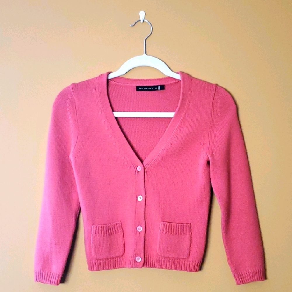 Pink Crop Sweater by The Limited